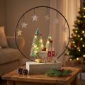 Anel decorativo madeira metal Natal com cachorro Ø21cm Alt.25cm | Floristik24.pt