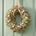 Coroa de palha, coroa de porta, Ø25cm, decoração de Páscoa natural | Floristik24.pt