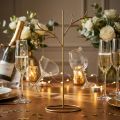 Copos decorativos para pendurar, transparentes com detalhes dourados, 9 cm, conjunto com 2 peças. | Floristik24.pt
