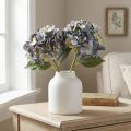 Flores artificiais em hortênsia azul grandes Ø15cm C58cm 2 unidades | Floristik24.pt