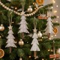Enfeites de Natal em feltro, bege/creme, 17 cm, conjunto de 6, decorações natalinas. | Floristik24.pt