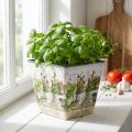 Vaso de ervas, floreira com motivo, floreira Alt.13cm L13,5cm | Floristik24.pt