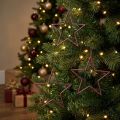 Estrelas decorativas para árvore de Natal com glitter roxo e frutinhas vermelhas Ø12cm (12 peças) | Floristik24.pt