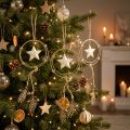 Decoração suspensa Decorações para árvores de Natal estrela Alt.38cm 3 unidades | Floristik24.pt