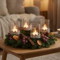 Porta-velas para conectar vintage Ø7cm Alt.7,5cm cinza 4 unidades | Floristik24.pt