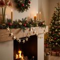 Guirlanda de estrelas para Natal em metal dourado C180cm | Floristik24.pt