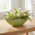 Tigela decorativa verde claro 55,5 cm x 14 cm Alt.17,5 cm 1 peça | Floristik24.pt