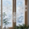 Cristal de gelo decoração de floco de neve para pendurar 18 × 20 cm 4 unidades | Floristik24.pt