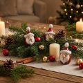 Figura de Papai Noel em cerâmica, vermelha, 7cm – Decoração festiva de Natal – 6 peças | Floristik24.pt