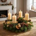 Castiçal plug-in dourado estilo antigo para velas pilar Ø11cm 4 unidades | Floristik24.pt