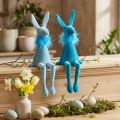 Coelhinho decorativo de Páscoa para prateleira, ideal como charmosa decoração de mesa na primavera, 27 cm, 2 peças | Floristik24.pt