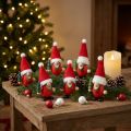 Gnomos de natal gnomos decorativos madeira vermelho verde Alt.10,5/12cm 6 peças | Floristik24.pt