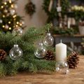 Mini bolas de Natal vidro retro transparente Ø3cm 22 un | Floristik24.pt