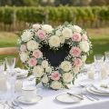 Coração de espuma floral preto 33cm 2 peças decoração de casamento | Floristik24.pt