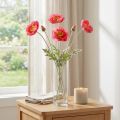 Papoulas Flores Artificiais Rosa Artificial Ø6–7cm L78cm 3pcs | Floristik24.pt