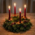 Decoração de vela porta-vela estrela para colar ferrugem Ø5cm 4 peças | Floristik24.pt