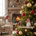 Anel decorativo de metal gnome cabide decorativo Natal Ø21,5cm 2 un | Floristik24.pt