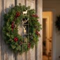 Decoração suspensa decoração de veado de Natal ouro vintage 42,5×7×4cm | Floristik24.pt