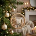 Decoração suspensa janela decoração de natal decoração de madeira de rena 19,5 cm | Floristik24.pt