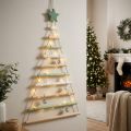 Decoração suspensa árvore de natal estrela madeira Alt.59cm | Floristik24.pt