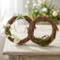 Coroa decorativa de mini videira natural Ø15cm, 6 peças, faça você mesmo | Floristik24.pt