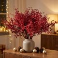 Arbusto de eucalipto planta artificial vermelha eucalipto 28 cm 3 unidades | Floristik24.pt