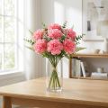 Cravo Artificial Rosa 25cm 7pcs Planta Artificial como real! | Floristik24.pt