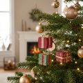 Etiquetas de presente de papel machê para decoração de Natal, 6 cm, 3 unidades | Floristik24.pt
