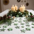 Decoração dispersa estrelas de Natal estrelas espalhadas verdes Ø4/5cm 40 un | Floristik24.pt