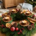 Porta-velas para colar porta-velas marrom H8,5cm 4 peças | Floristik24.pt