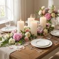 Velas de cor sólida branca 60x100mm 4pcs | Floristik24.pt