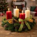 Fita de Natal com pontos dourados, dimensionalmente estável, verde, 25 mm, 20 m | Floristik24.pt