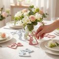 Decoração dispersa anjo rosa/branco 24 unidades | Floristik24.pt