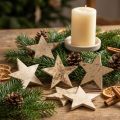 Coconut star nature 5cm 50pcs decoração de Natal decoração de mesa | Floristik24.pt