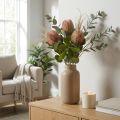 Banksia Proteaceae Artificial Branco-Roxo L58cm Alt.6cm 3 unidades | Floristik24.pt