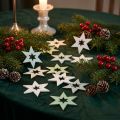 Decoração de Estrelas de Madeira Decoração Dispersa Natal Verde Alt.4cm 72 un | Floristik24.pt