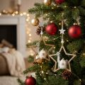 Cabide decorativo de madeira estrela de decoração de natal Ø13,5cm 4uds | Floristik24.pt