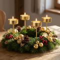 Porta-velas para encaixar porta-velas dourado Advent Ø4cm 8 un | Floristik24.pt