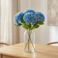 Decoração de flores artificiais hortênsia artificial azul 69cm | Floristik24.pt