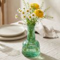 Mini vaso de vidro vaso de flores verde Ø8,5cm Alt.15cm | Floristik24.pt
