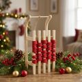 Trenó decorativo de madeira de Natal L30×L14,5×H9,5cm | Floristik24.pt