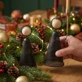 Figura de anjo natal metal preto natural 15,5 cm 2 unidades | Floristik24.pt