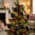 Mini Bolas de Árvore Plástico Inquebrável Preto Ø3cm 14un | Floristik24.pt