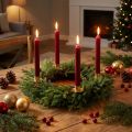 Coroa de pinheiro artificial, verde-acastanhada com pinhas, decoração de Natal, Ø49cm | Floristik24.pt