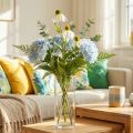Flor Echinacea branco artificial 90cm | Floristik24.pt