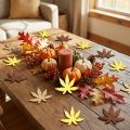 Folhas decorativas espalhadas, amarelas, marrons, platinadas, sortidas, 4 cm, 72 peças | Floristik24.pt