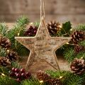 Cabide decorativo decorativo de estrelas de madeira madeira decorativa rústica Ø15cm | Floristik24.pt