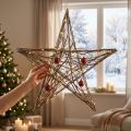Estrela decorativa feita de galhos de poinsétia para pendurar 60cm | Floristik24.pt