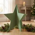 Estrela decorativa de feltro para colocar decoração de Natal em feltro verde Alt.62cm | Floristik24.pt