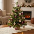 Bolas de Natal de vidro, mini bege rosado, Ø3cm, 22 peças | Floristik24.pt